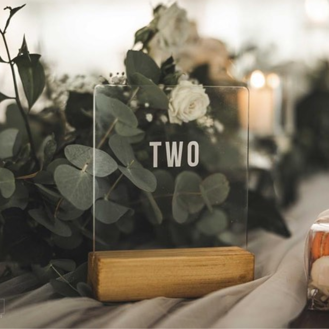 Perspex Table Numbers Weddings | Table Numbers - Perspex | Get Best Wedding Supplies Online ...
