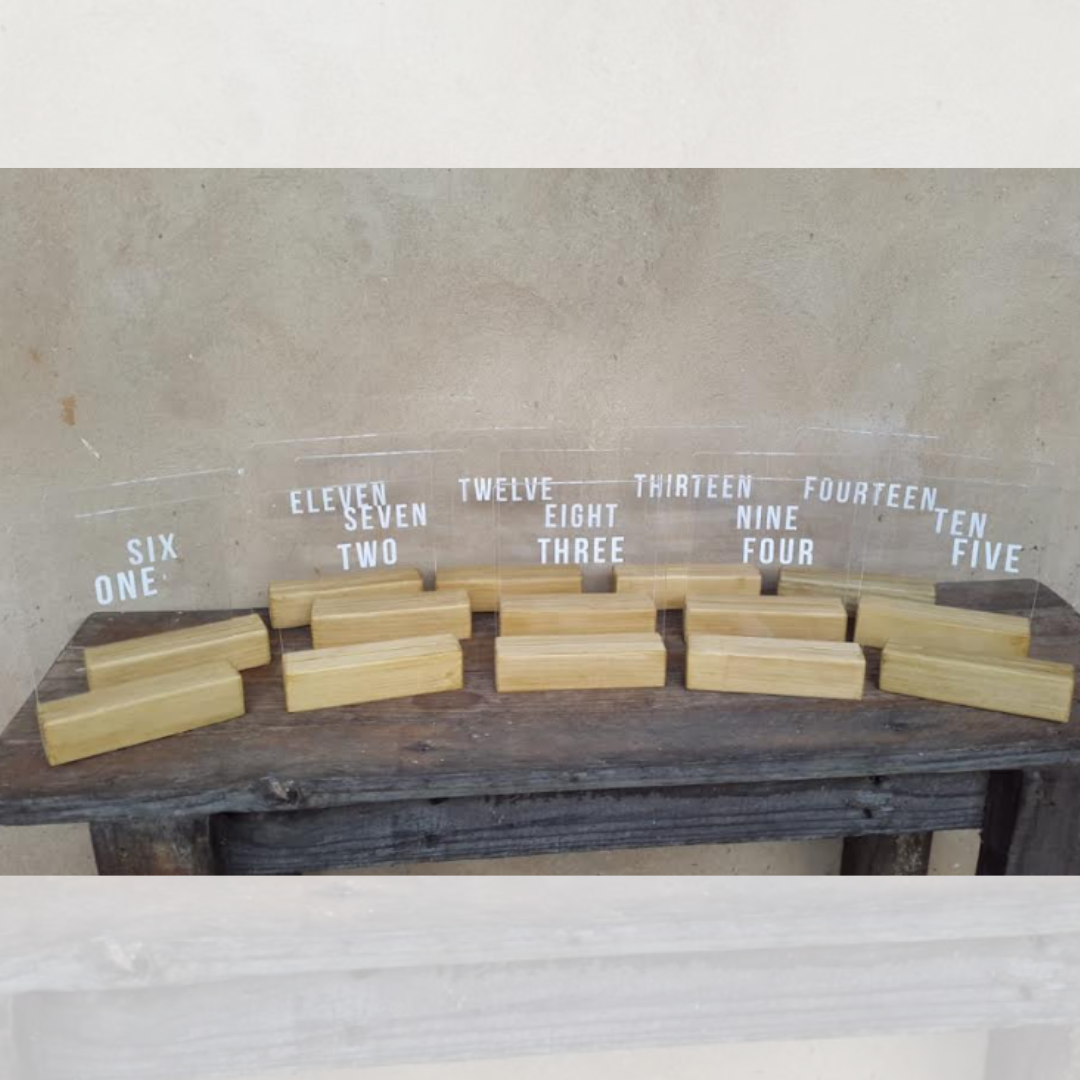 Perspex Table Numbers Weddings | Table Numbers - Perspex | Get Best Wedding Supplies Online ...
