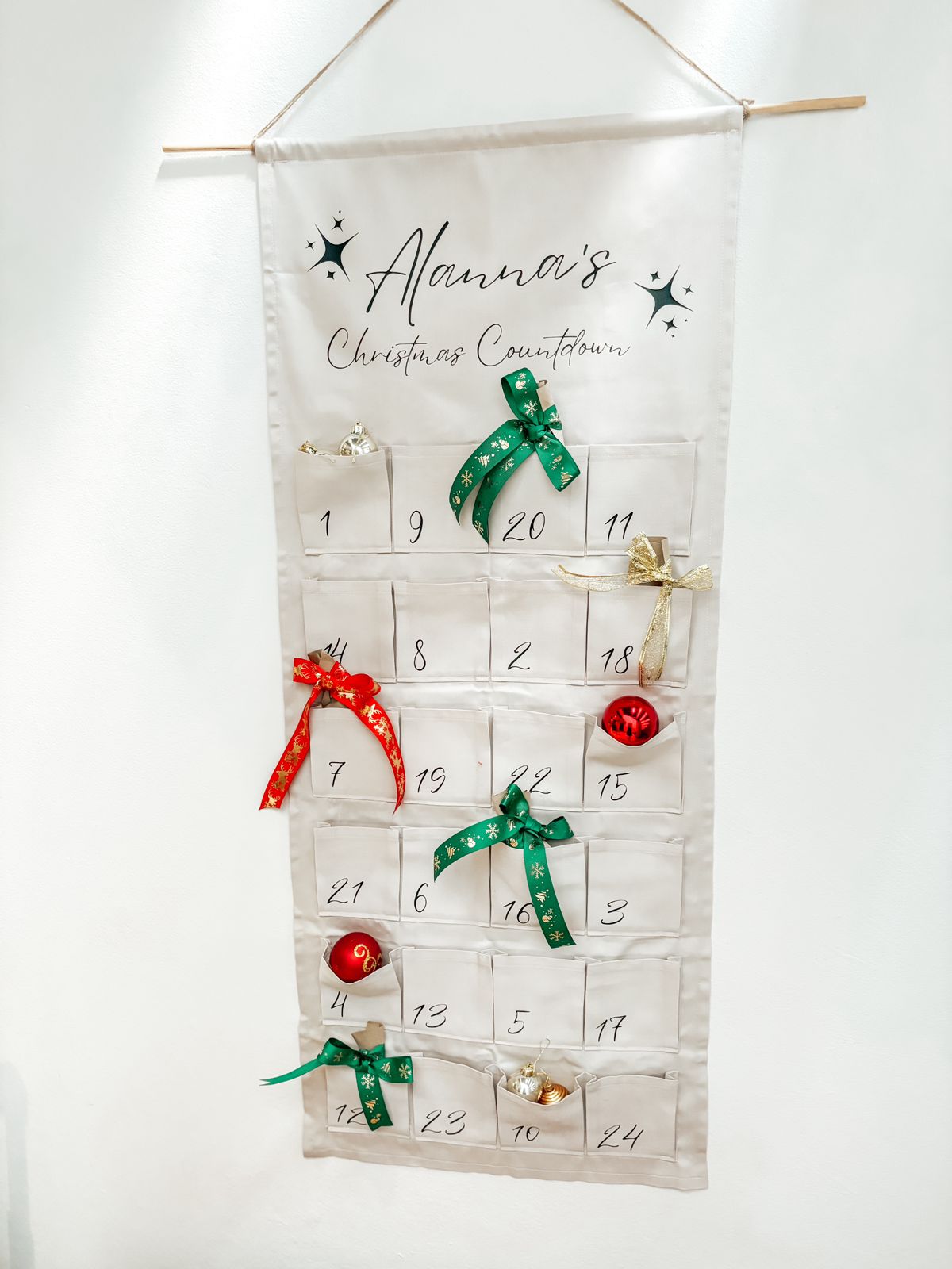 Personalised Fabric Advent Calendar