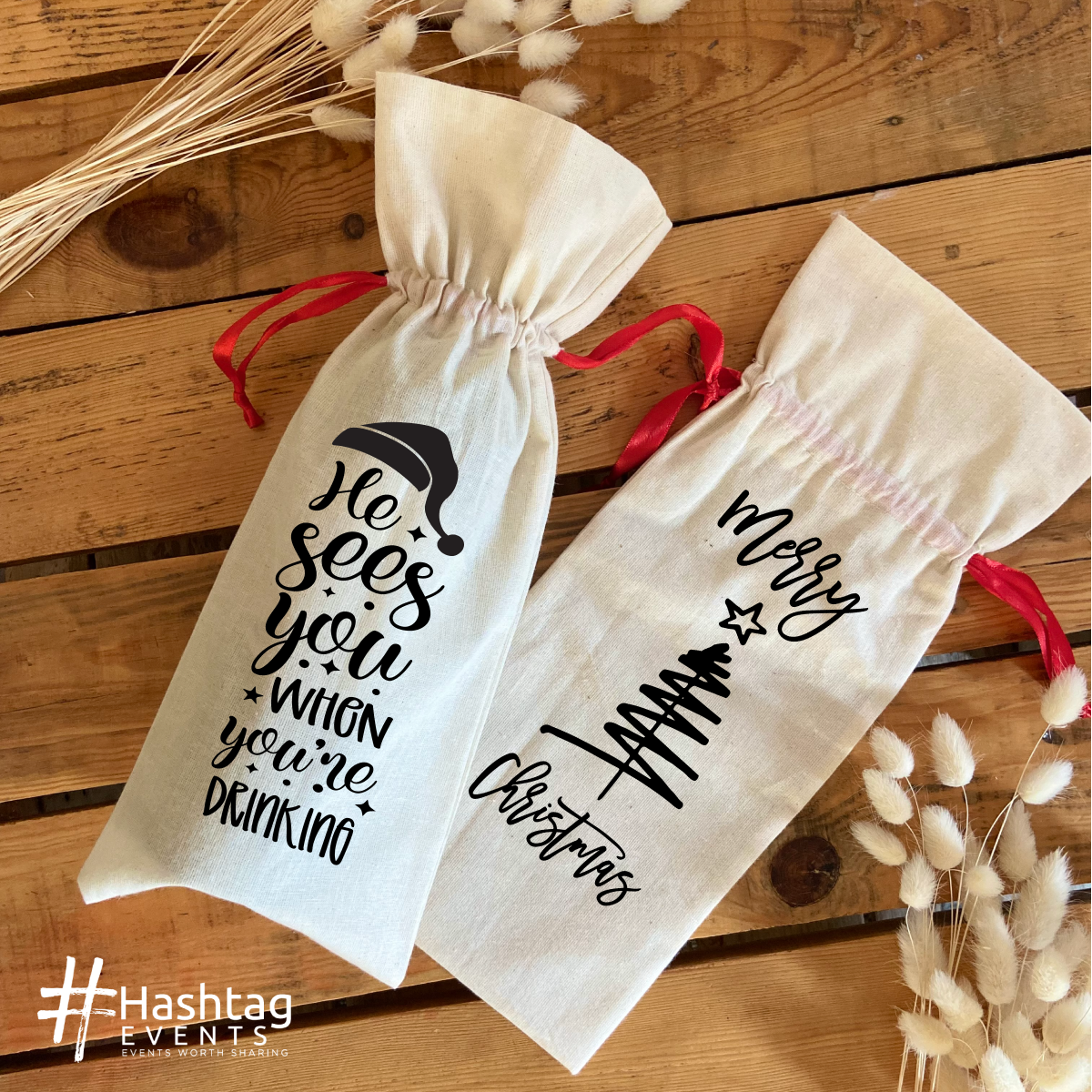 Christmas Wine Bag