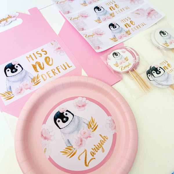 Party Pack, Plate, Cupcake topper & Milkshake Custom Package (10)