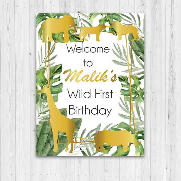 Welcome Sign Kids Party - Wild One